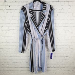 NYGARD | Missy striped belted light true wrap jacket